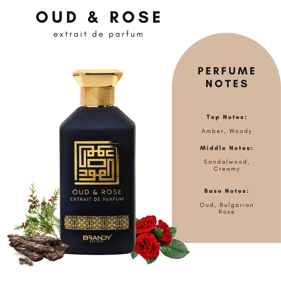 Rose Oud Perfume Eau de Parfum 100ml by Brandy Designs