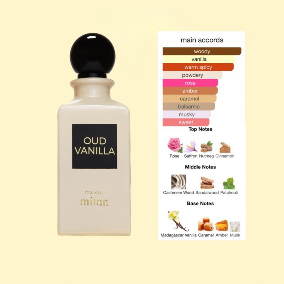 Oud Vanilla Eau de Parfum 90ml Maison Milan  Aromique