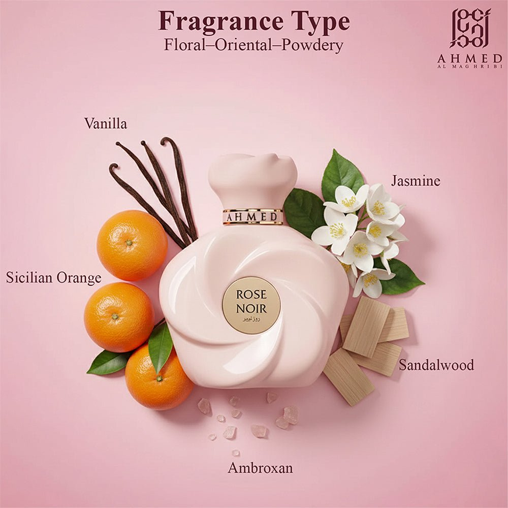 Rose Noir Perfume 75ml EDP by Ahmed Al Maghribi