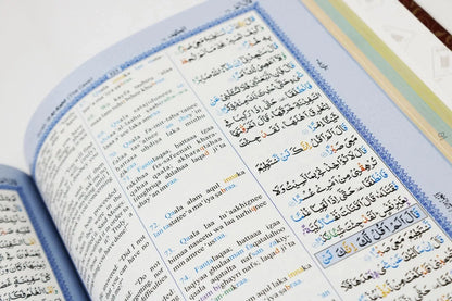 Holy Quran Colour Coded with English Translation & Transliteration (Slip Case) Aromique