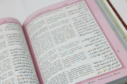 Holy Quran Colour Coded with English Translation & Transliteration (Slip Case) Aromique