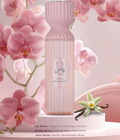 Yara Perfume Body Mist 250ml Tropical Creamy Sweet Fragrance Lattafa  Emarati